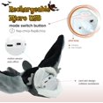 thumbnail image 4 of ORUYROP Cat Toys, Rechargeable Intelligent Flapping Bat, Suitable for Cat Teaser Stick, Hanging Interactive Cat Toys for Indoor Cats Chase Exercise, Vivid Chirping, 3 Modes, 4 of 6