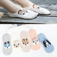 thumbnail image 6 of 5 Pieces Women's Socks Cotton Cute Cartoon Embroidered Funny Short Socks Slipper Booties Women Grippers Fall Slipper Socks, 6 of 9