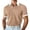 02# Brown, variant on IhhxPro Men's Short Sleeve Collared Shirt with Button Detail Stretchable Summer Knit Casual Fit Lightweight Travel Golf S-3XL