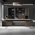 thumbnail image 2 of Standing Writing Office Desk Desktop Secretary European Reception Computer Desk Storage L Shaped Escritorio Modern Furniture My Lux Decor Round, 2 of 29