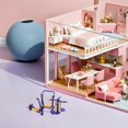 thumbnail image 3 of CRILSTYLEO 3Pcs Miniature Playground Set Realistic Design For Dollhouse Indoor Play Blue Plastic, 3 of 8
