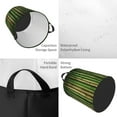 thumbnail image 2 of Gukieu Green Bamboo Fence1 Print Round Dirty Clothes Bag, Waterproof Standing Home Bathroom Storage Basket Car Trunk Storage Bag-Small, 2 of 6