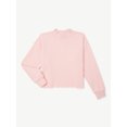 thumbnail image 5 of Free Assembly Girls Long Sleeve Cropped Mock Neck Sweatshirt, Sizes 4-18, 5 of 5