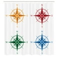 thumbnail image 3 of Ambesonne Vintage Shower Curtain, Colorful Compasses, 69"Wx84"L, Multicolor, 3 of 5