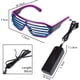 thumbnail image 3 of Gafas de neón Rave (púrpura azul) Gafas de sol LED intermitentes iluminan disfraces de DJ para fiesta, años 80, EDM, Halloween, 3 of 5