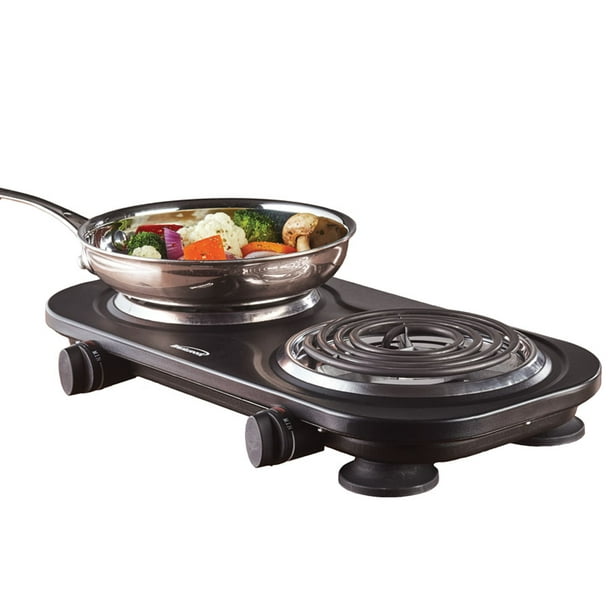 Brentwood Parrilla electrica 2 hornillas 1500watts Negro BRENTWOOD TS-361BK