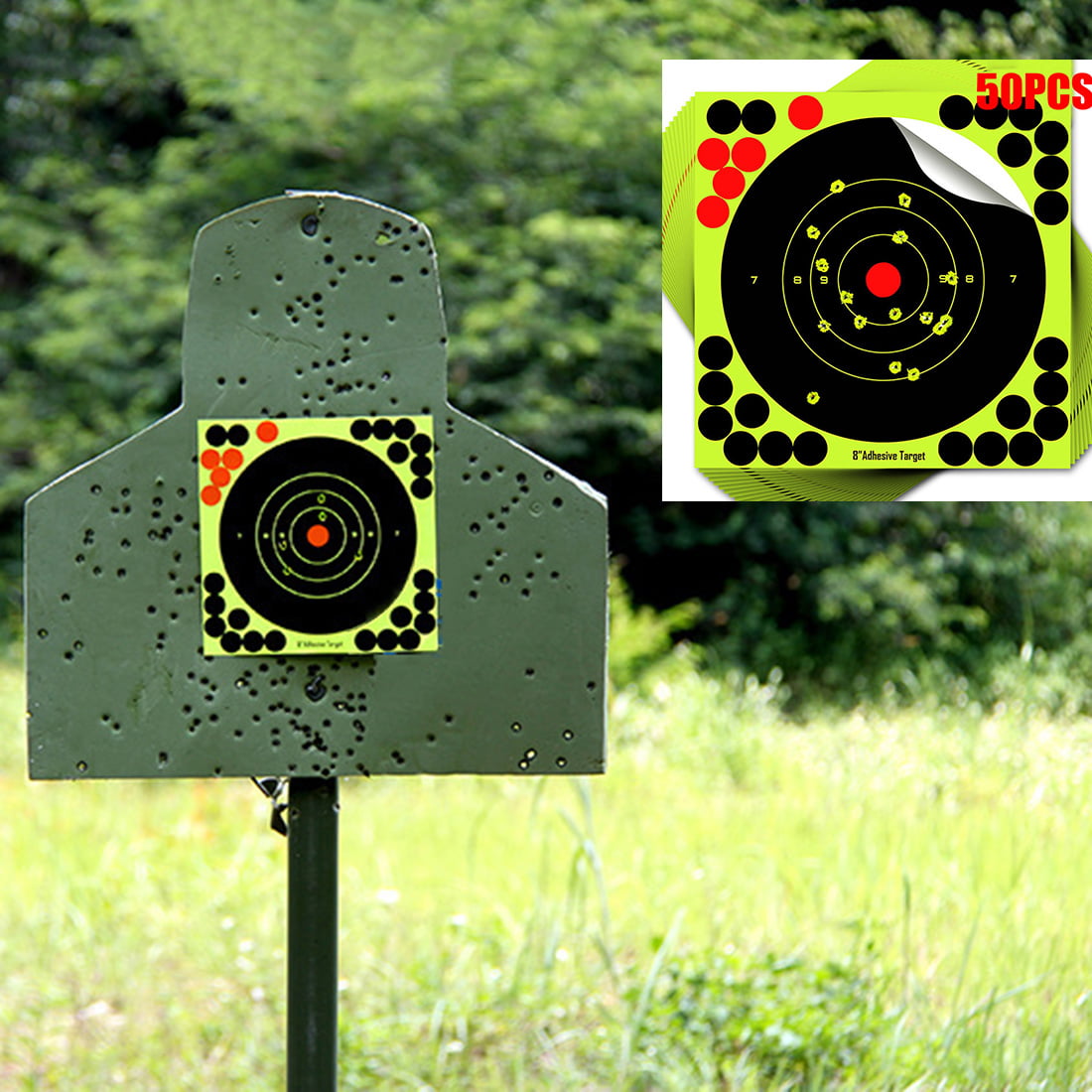 50pcs 12inch Striking Round Paper Splatter Targets Stickers For Shooting Archery 