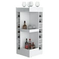 thumbnail image 4 of White Corner Bar Cabinet with Wine Rack and Open Shelf, 4 of 6