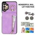 thumbnail image 2 of Jiahe Cover Wallet Case for Samsung Galaxy A14 5G 6.6 inch,RFID Blocking Credit Card Slot PU Leather Shockproof with Ring Holder Stand Case Cover,Purple, 2 of 8