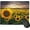 Blooming Sunflowers, variant on Blue Marbled Custom Design Mouse Pad Non-Slip Rubber Base Rectangle Gaming Mousepad Perfect for Computers & Laptops Stylish Desk Mat