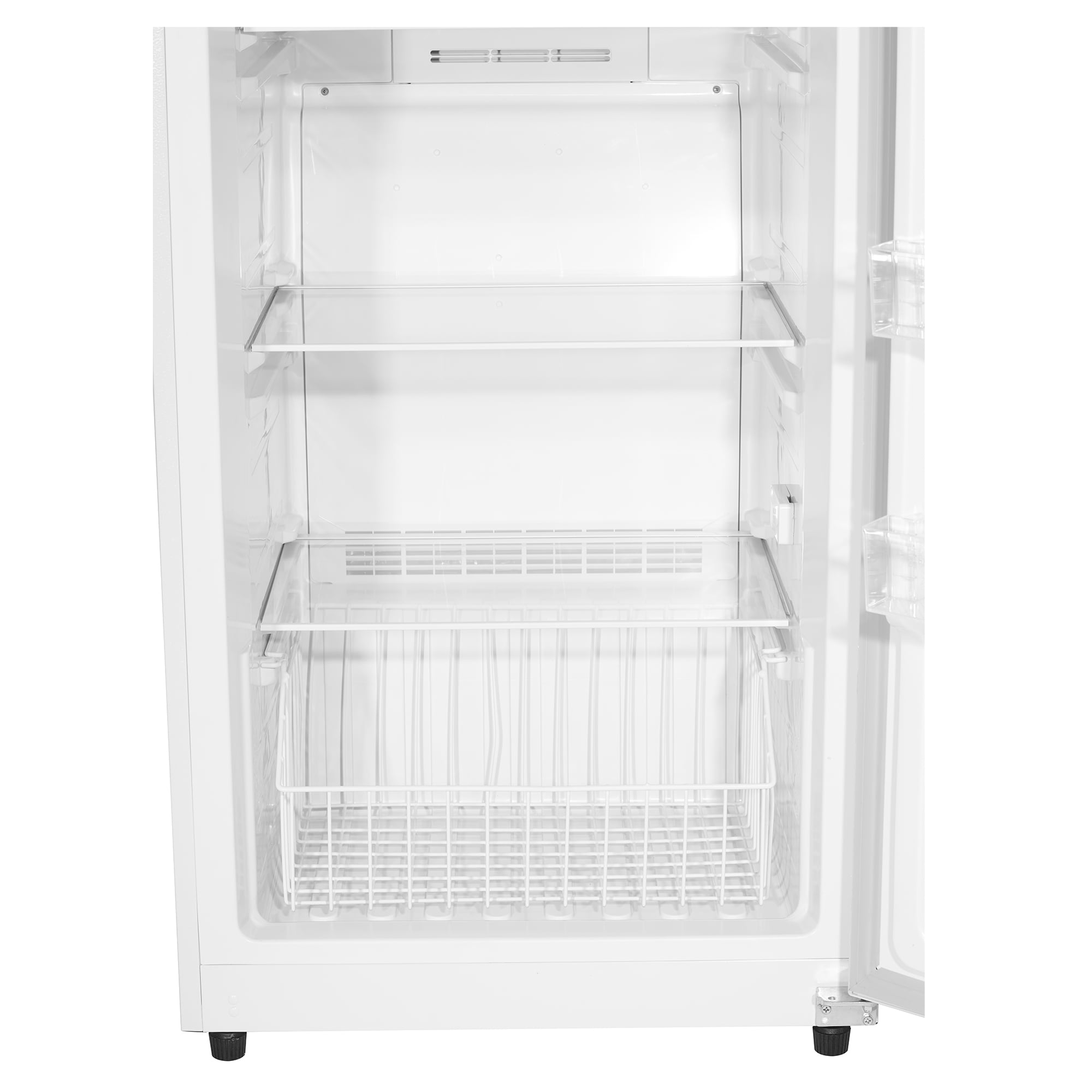 Farberware 17 cu ft upright freezer with spacious storage, adjustable shelves, and energy-efficient performance—ideal for bulk food storage in homes or garages.