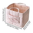 thumbnail image 2 of Storage Basket, Large Capacity Portable Rose Pattern, 1 Pack Sweet Aesthetic for Girls, Fabric Handled Organizer Basket for Bedroom Bathroom Closet Toys Cosmetics Clothes Storage, 2 of 5