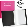 thumbnail image 5 of BAN Small Photo Album 5x7 (Pink), 2-Pack Plastic Photo Book, 24 Pockets Show 48 Pictures, Mini Picture Binder with Customizable Album Cover, 5 x 7 Clear Sleeves, 5 of 15