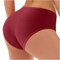 thumbnail image 6 of Levmjia Womens Low Rise Seamless Underpants Threaded Sports Panties Soft Breathable Briefs Comfort Solid Colors For Everyday, 6 of 9