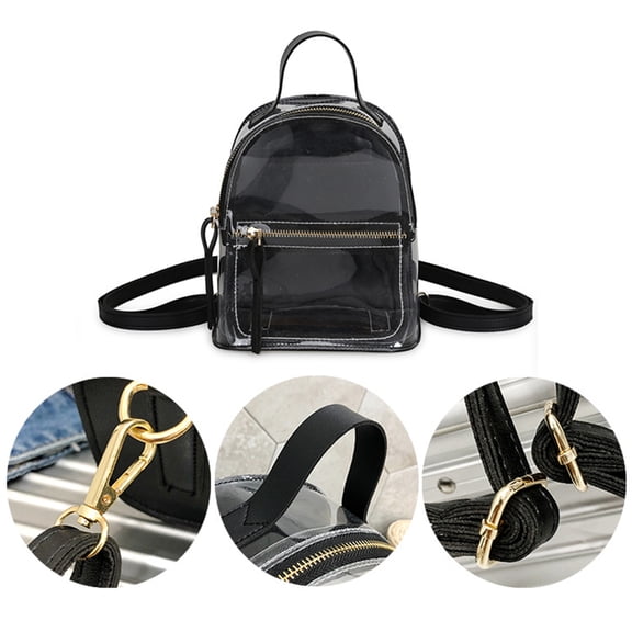 HEALEEP Girls' Trendy Black Backpack 1 Pc Plastic School Bag for Back to School and Public Events