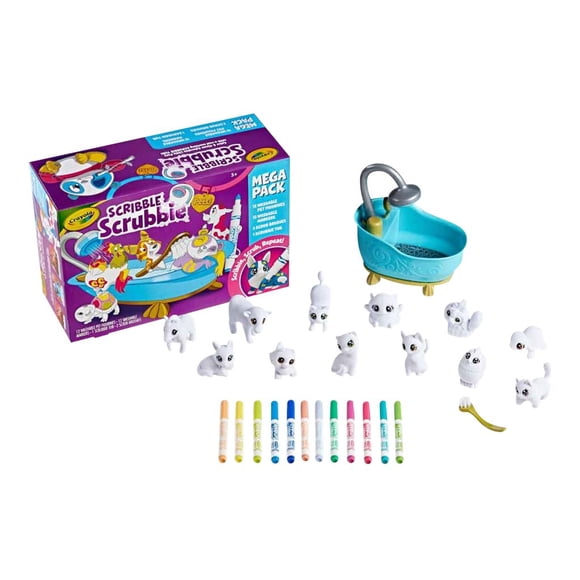 Crayola Scribble Scrubbie - Pets Mega Blue Tub Playset