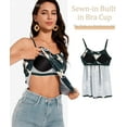 thumbnail image 2 of Women's Tank Top with Built in Bra Cup Push Up Supportive Sleeveless Camisole Tee Shirt Top Bra Relaxed Blouse S-4XL, 2 of 5