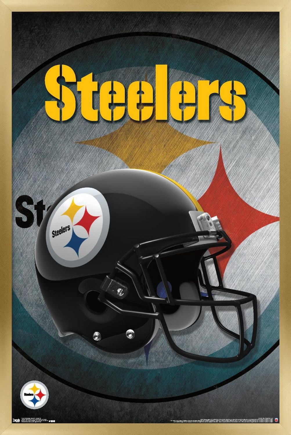 NFL Pittsburgh Steelers - Helmet 16 Wall Poster, 22.375" x 34"