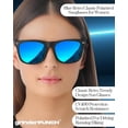 thumbnail image 3 of grinderPUNCH Mens and Womens Polarized Sunglasses UV400 Protection Classic Retro Driving Sun Glasses Trendy Fashion Shades - Blue, 3 of 7