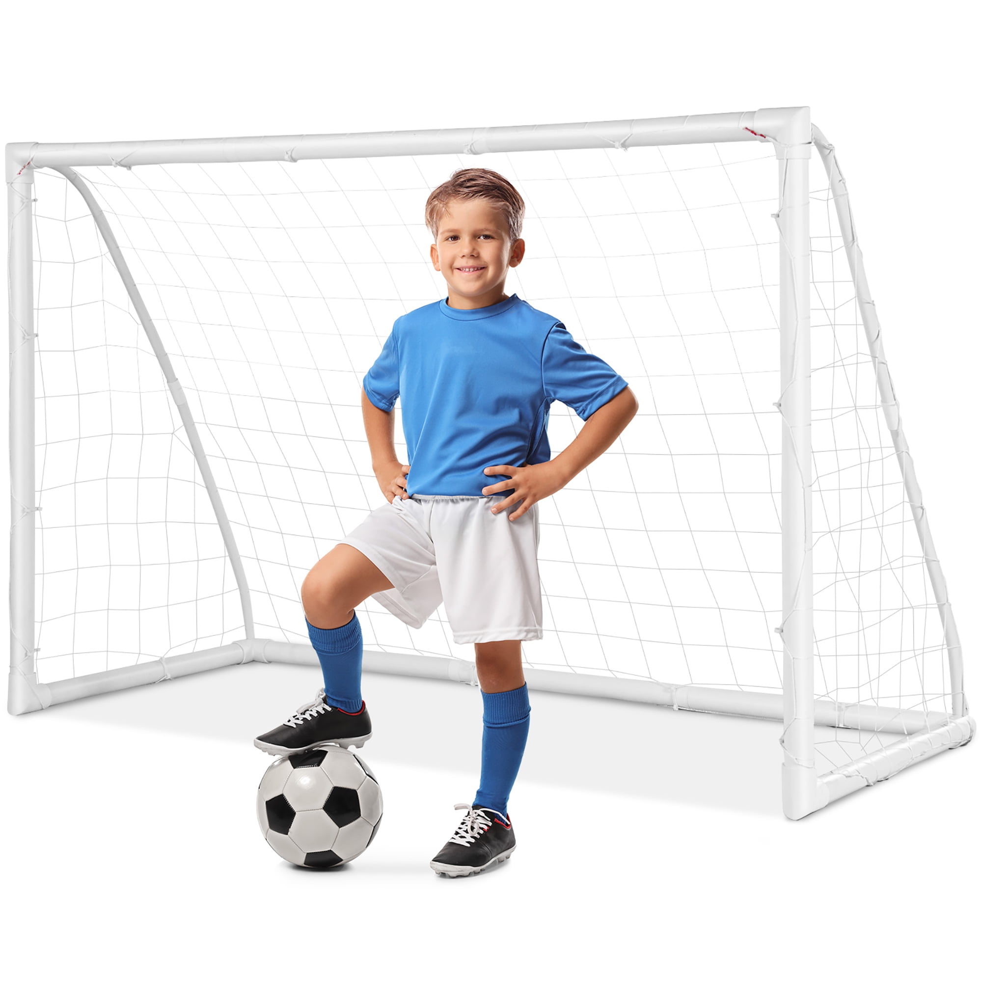 Youth Soccer Goal Kids Portable Mini Net Post Backyard All Weather Quick Set Up 