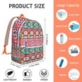 thumbnail image 5 of Unisex Vintage Style Bohemian Backpack, Boho Print Zipper Bag with Front Pocket, Durable Rucksack for School College Work Travel, Wonderful Gift, 5 of 5
