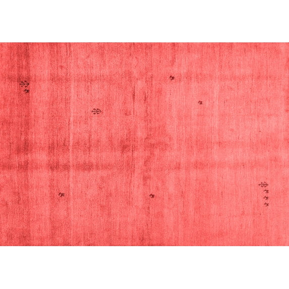 Ahgly Company Indoor Rectangle Abstract Red Contemporary Area Rugs, 7' x 10'