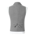 thumbnail image 3 of Miluxas Men's Casual Business Vests Lightweight Waistcoat Slim Fit Suit Vest Silver, 3 of 5