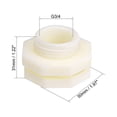 thumbnail image 2 of ABS Bulkhead Tank Fitting Adapter for Rain Bucket Aquariums Water Tanks Ponds G3/4 Female 4 Pcs, 2 of 4