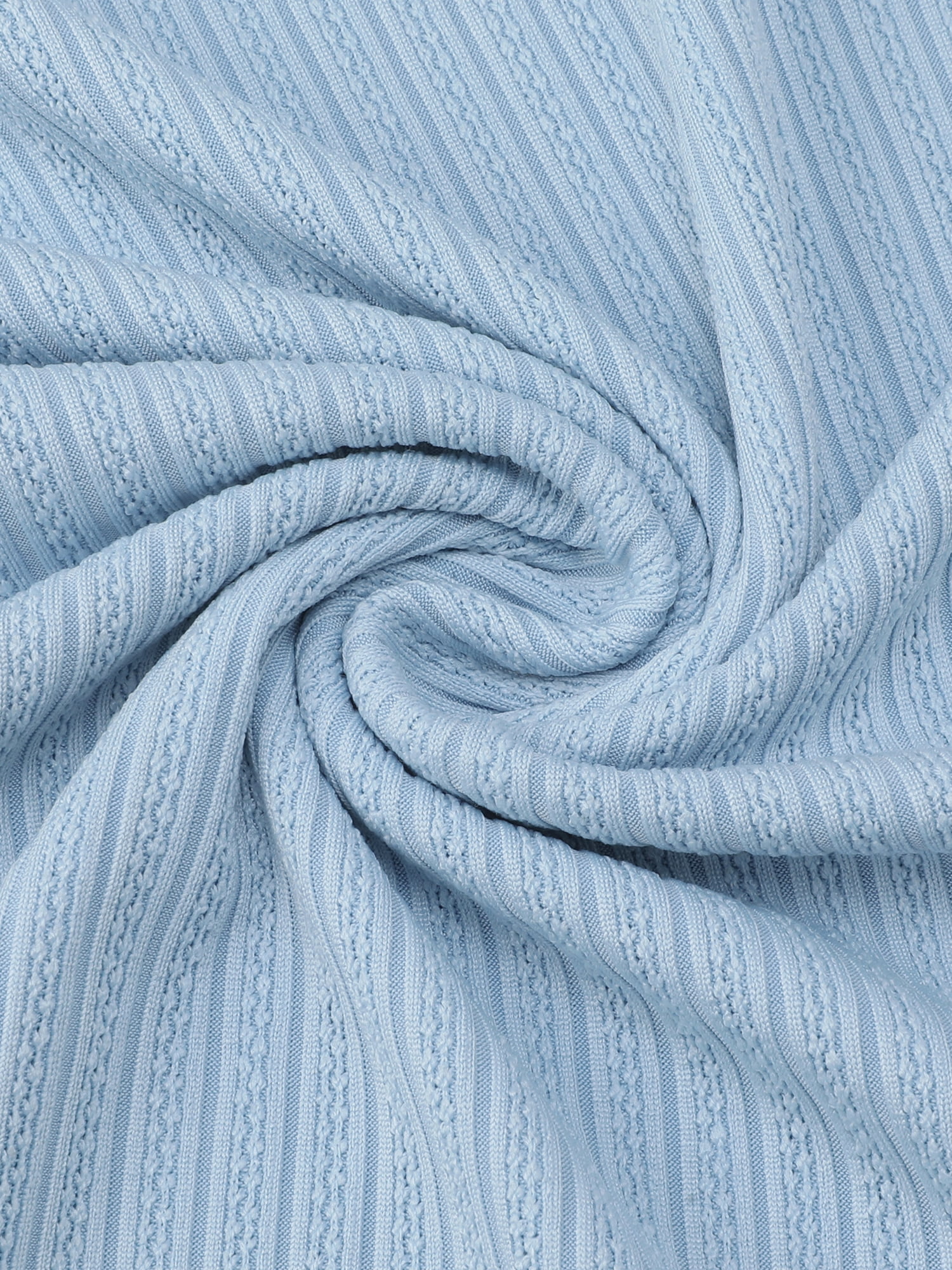 DARING DIVA Women's Ribbed Spaghetti Strap Midi Lace Trim Sleepdress S Light Blue
