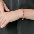 thumbnail image 4 of Galaxy Gold 14k Solid Rose Gold Tennis Bracelet 7.35 ct Red Ruby - (6.5), 4 of 4