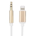 thumbnail image 2 of Cable de datos auxiliar tipo conector de audio de 3,5 mm Altavoz para automóvil Convertidor de auriculares para teléfono (Platino), 2 of 8