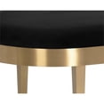 thumbnail image 4 of Sunpan Jolie 54" Oval Modern Fabric and Stainless Steel Bench in Black Sky/Gold, 4 of 4