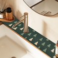 thumbnail image 2 of Yayeee Faucet Mat for Kitchen Sink 30" Diatomite Long Splash Guard Pad, Beige Christmas Trees, 2 Pack, 2 of 7