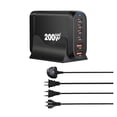 thumbnail image 3 of 200W GaN Desktop Charger 6-Port USB Type C PD Fast Charging Station for Laptops Tablets Smartphones, 3 of 6