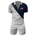 thumbnail image 2 of Vedolay summer sets men 2 piece Men's 2 Piece Summer Tracksuit Shirt and Shorts Set Casual Sport Suit Quick Dry,Navy XXL, 2 of 3