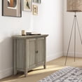 thumbnail image 2 of Simpli Home Redmond SOLID WOOD 32 inch Wide Transitional Low Storage Cabinet in Distressed Grey, 2 of 8