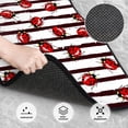 thumbnail image 2 of Daiia Ladybugs on Black and White Striped1 Printed Car Floor Mats Set of 4, Durable Non Slip Auto Floor Carpet, Car Interior Carpets Proof Foot Pads Anti-Slip Cushion Automoetive Accessories, 2 of 6