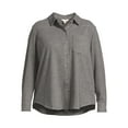 thumbnail image 5 of Terra & Sky Women's Plus Size Button Front Knit Shirt, 5 of 5