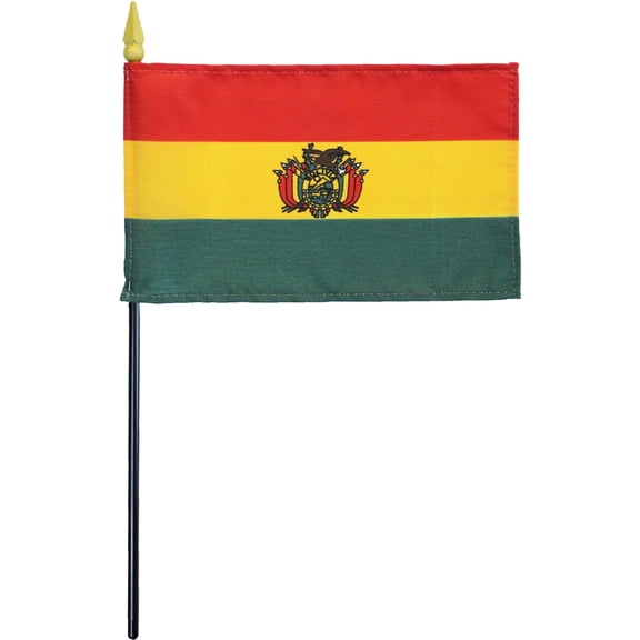 Bolivia - 4"X6" Stick Flag