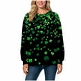 thumbnail image 4 of AUNVITO Women's St. Patrick's Day Sweatshirt Long Sleeve Round Neck Loose Fit with Print Casual and Festive Style, 4 of 5