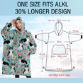 thumbnail image 4 of Oversized Wearable Blanket Hoodie,Corgi Dog and Flowers Sherpa Blanket Hoodie with Super Pockets,Super Warm Fuzzy Pullover for Women & Men, 4 of 6