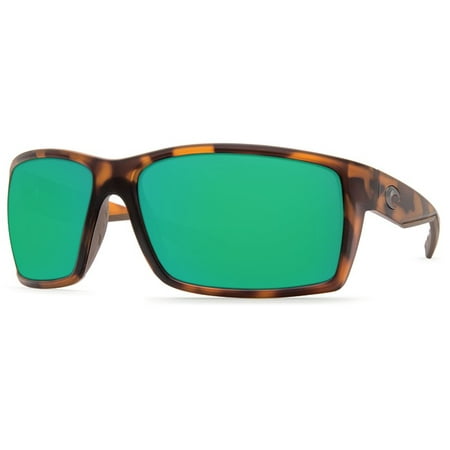 Costa Del Mar Reefton RFT 66 Matte Retro Tortoise Sunglasses Green Mirror Lens 580P
