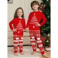 thumbnail image 3 of WIBACKER Kids Christmas Tree Pajamas Long Sleeve Holiday Pjs Set Toddler Boys Girls Xmas Jammies 2-14 Years, 3 of 9
