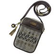 thumbnail image 4 of CHALA Origami Canvas Cell Phone Purse Wristlet Handbags (Grey), 4 of 8