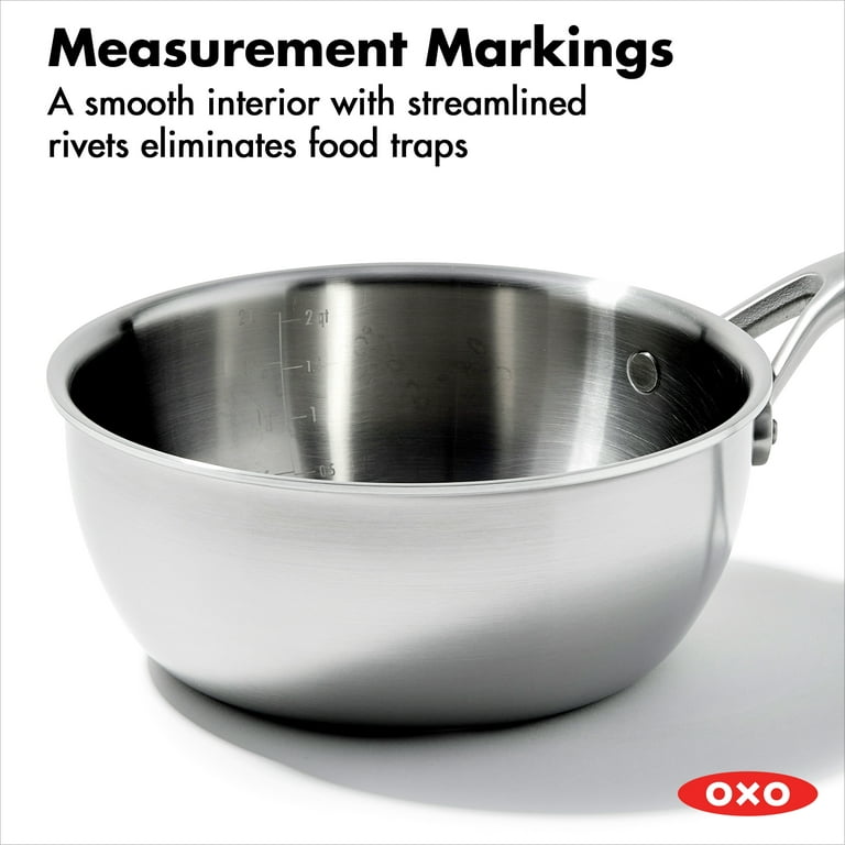 OXO Mira Tri-Ply Stainless Steel 5qt Stock Pot with Lid