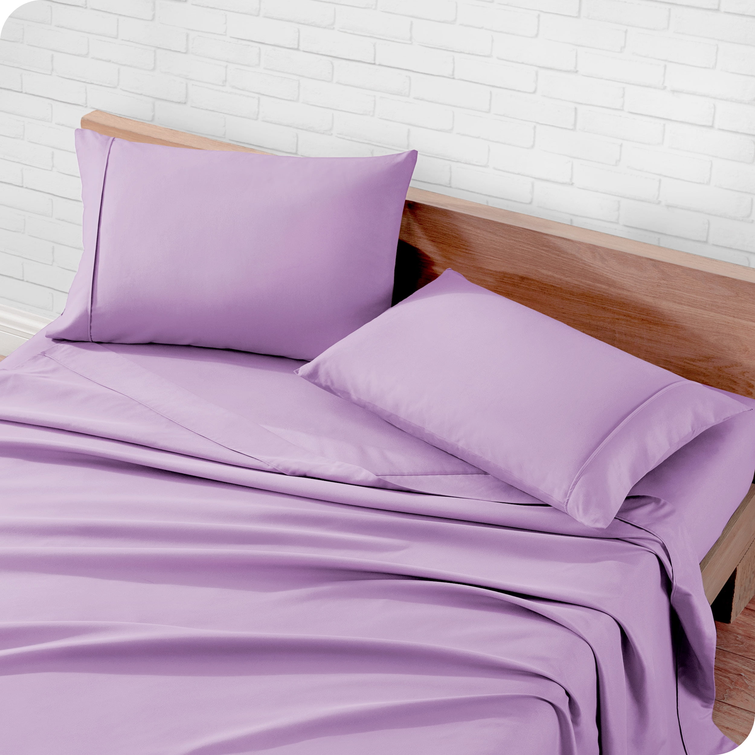 Bare Home Premium 1800 Ultra-Soft Microfiber Pillowcase Set - Double Brushed - Hypoallergenic - Wrinkle Resistant (Standard Pillowcase Set of 2, Lavender)