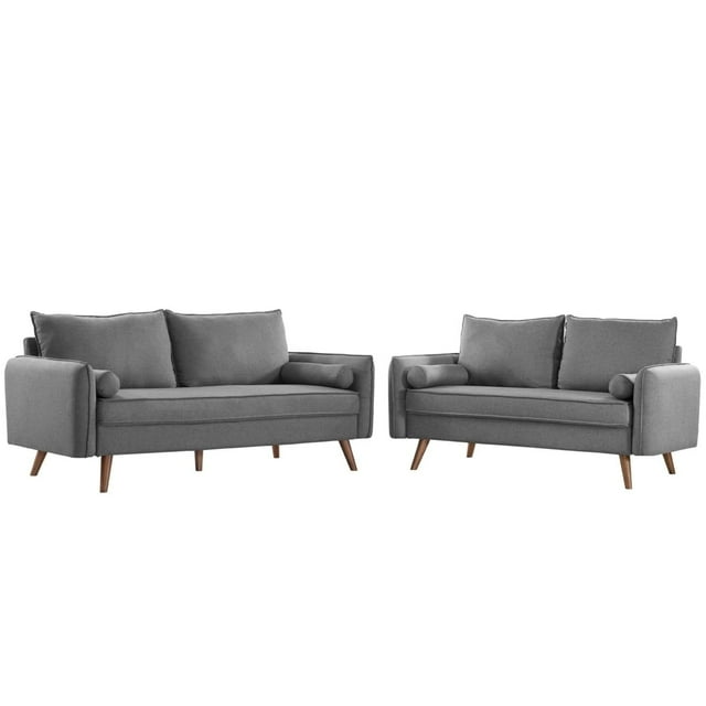 Ensemble de Sofa et Causeuse Rembourrés en Tissu Revive par Modway