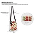 thumbnail image 4 of HELLHERO Crossbody Sling Bags, Polyester Lightweight for Adults, Red Cherries Leaves, 4 of 5