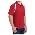 thumbnail image 4 of Yellow Rooster Men's Dry Zone Colorblock Raglan Male Polo T-Shirts True Red/ White Black 2XL, 4 of 6