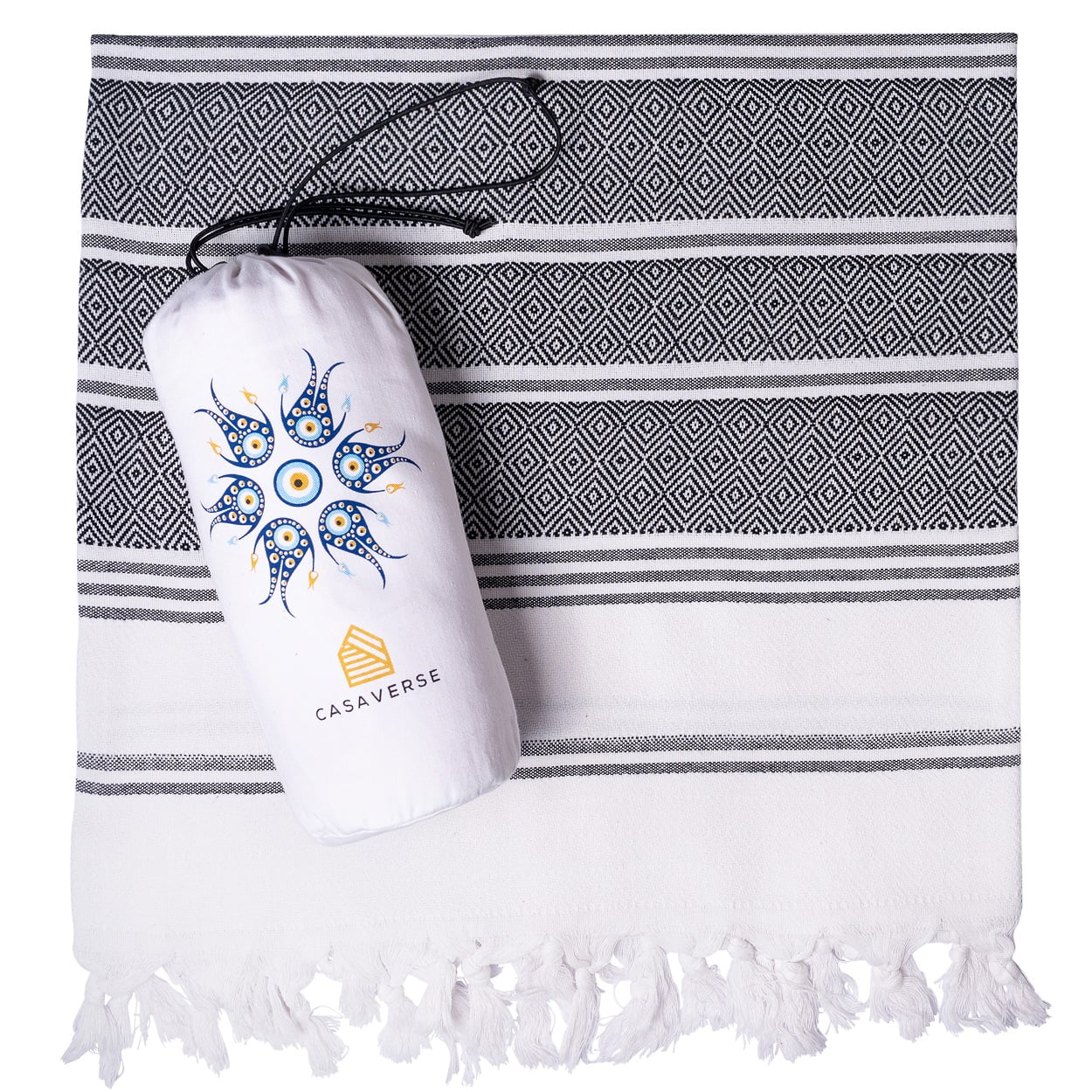 Casaverse Turkish Beach Towel, Turkish Bath Towel Made of 100 Cotton